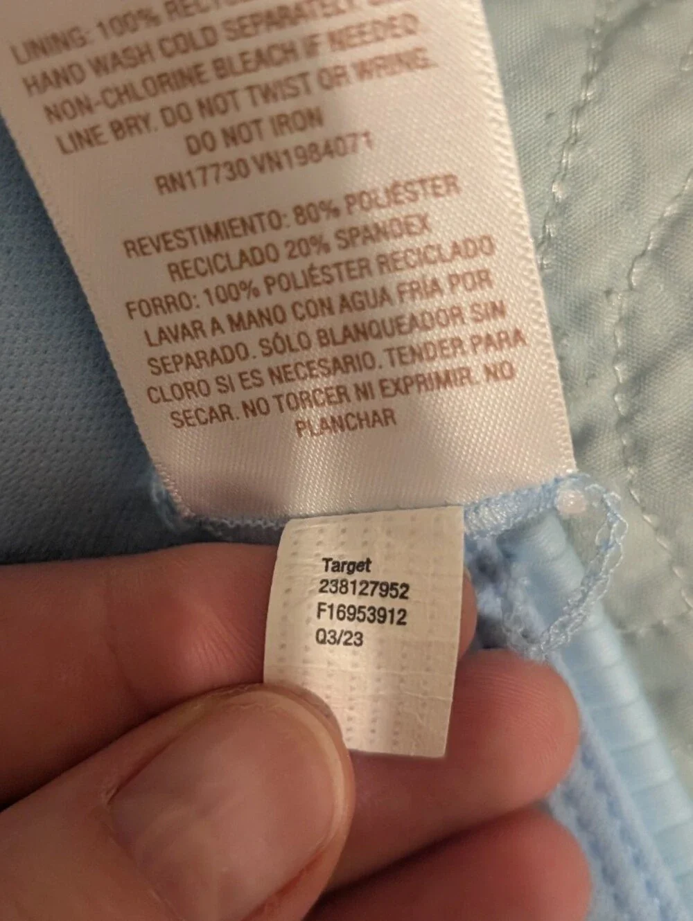 NWT 34D/small/medium Shade & Shore Sky Blue Ribbed Bikini